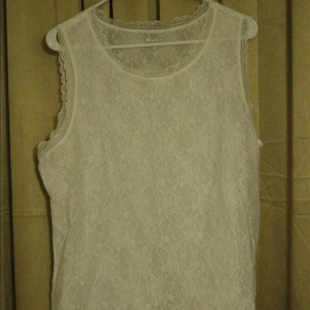 Sheer White Tank Top